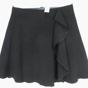 LOFT Black Asymmetrical Gothic  Ruffle Skirt sz14